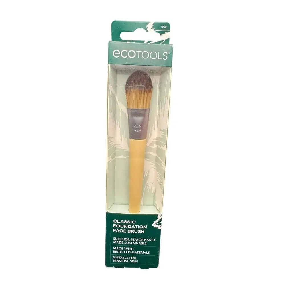 EcoTools Classic Foundation Face Brush Sustainable For Sensitive Skin NWB